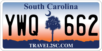 SC license plate YWQ662
