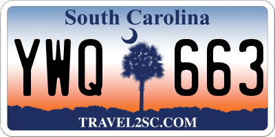 SC license plate YWQ663