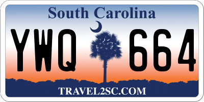 SC license plate YWQ664