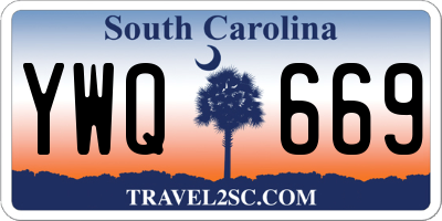 SC license plate YWQ669