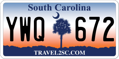 SC license plate YWQ672