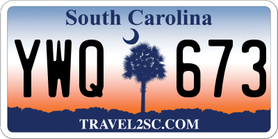 SC license plate YWQ673