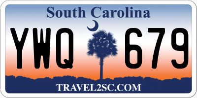 SC license plate YWQ679