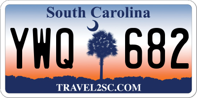 SC license plate YWQ682