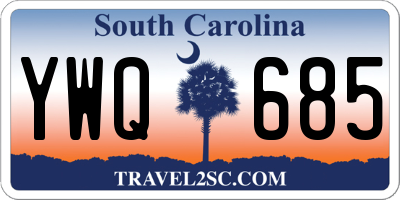SC license plate YWQ685