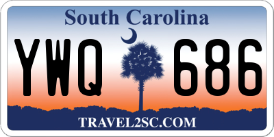 SC license plate YWQ686