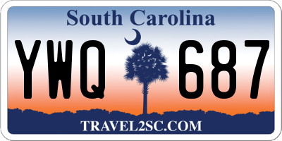 SC license plate YWQ687