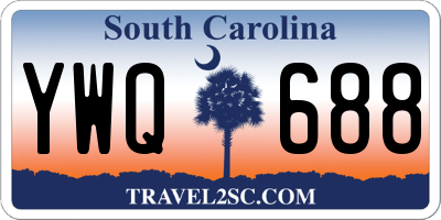SC license plate YWQ688