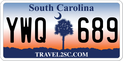 SC license plate YWQ689