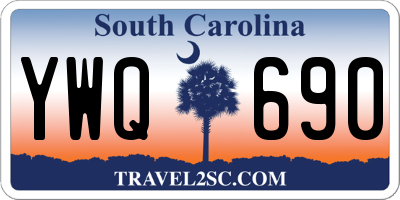 SC license plate YWQ690