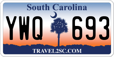 SC license plate YWQ693