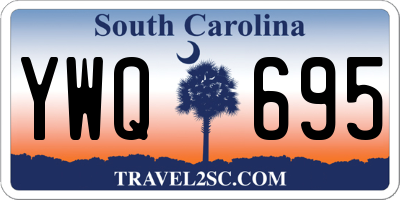 SC license plate YWQ695