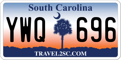 SC license plate YWQ696