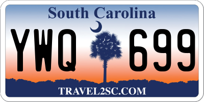 SC license plate YWQ699