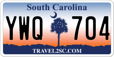 SC license plate YWQ704