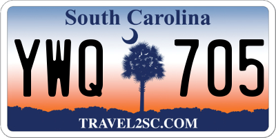 SC license plate YWQ705