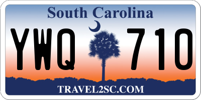 SC license plate YWQ710