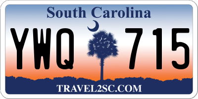 SC license plate YWQ715
