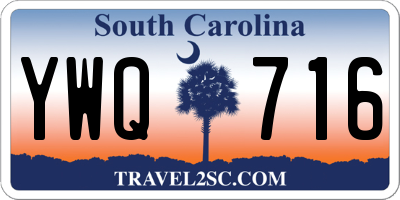 SC license plate YWQ716