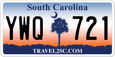 SC license plate YWQ721