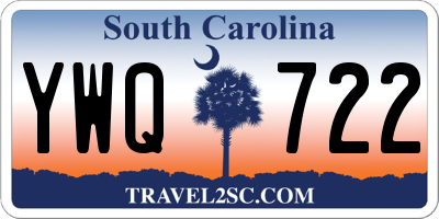 SC license plate YWQ722