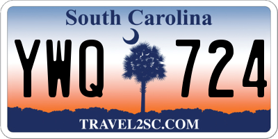 SC license plate YWQ724