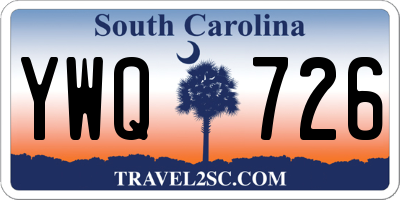 SC license plate YWQ726