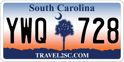 SC license plate YWQ728