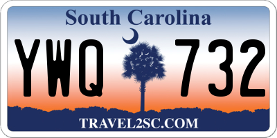 SC license plate YWQ732