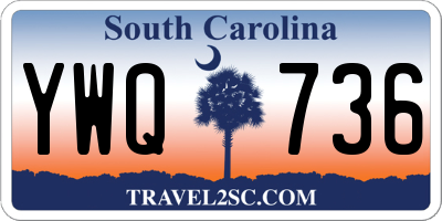 SC license plate YWQ736