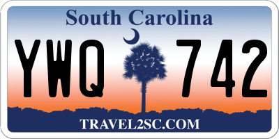 SC license plate YWQ742