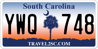 SC license plate YWQ748