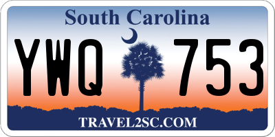 SC license plate YWQ753