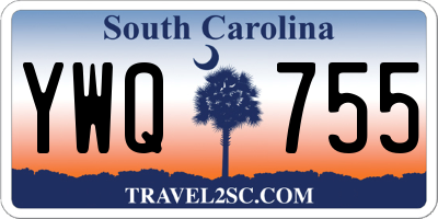 SC license plate YWQ755