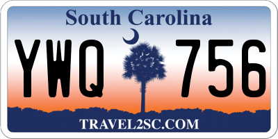 SC license plate YWQ756