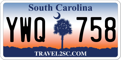SC license plate YWQ758