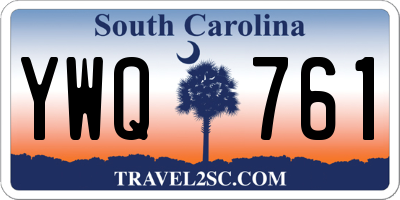 SC license plate YWQ761
