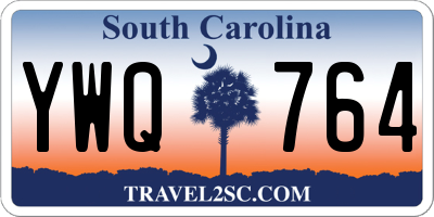 SC license plate YWQ764
