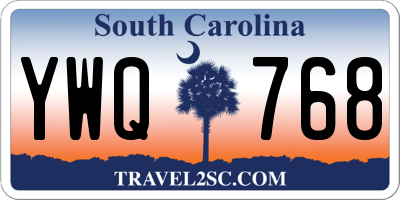 SC license plate YWQ768