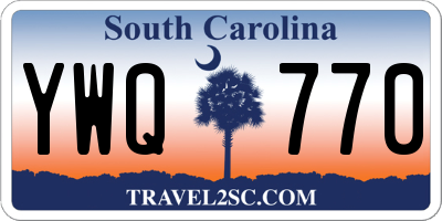 SC license plate YWQ770