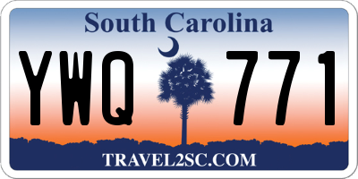 SC license plate YWQ771