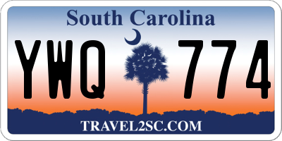 SC license plate YWQ774