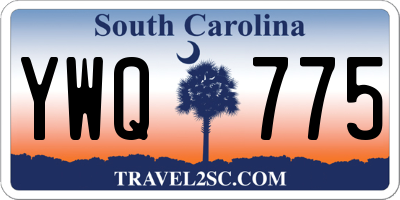 SC license plate YWQ775