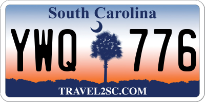 SC license plate YWQ776