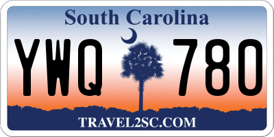 SC license plate YWQ780