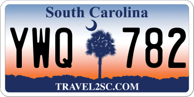 SC license plate YWQ782