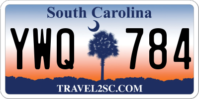 SC license plate YWQ784