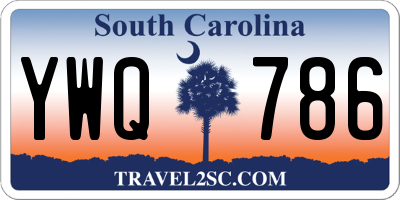 SC license plate YWQ786