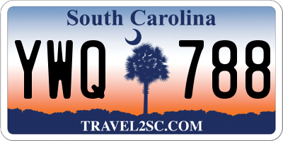 SC license plate YWQ788
