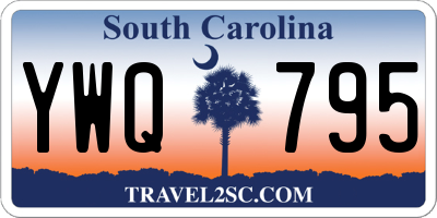 SC license plate YWQ795